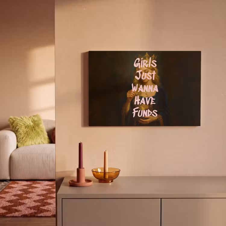 Canvas schilderij - Kroon - Vrouw - Jurk - Opvallend — 2