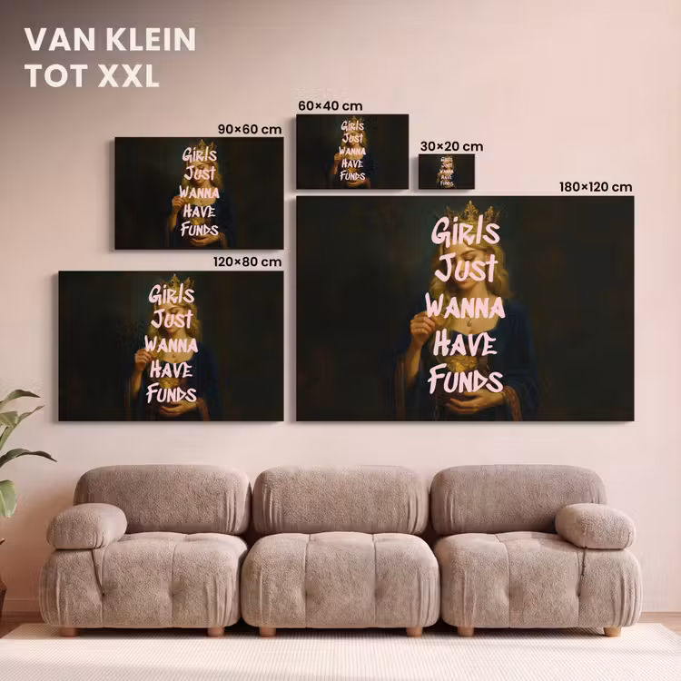 Canvas schilderij - Kroon - Vrouw - Jurk - Opvallend — 8