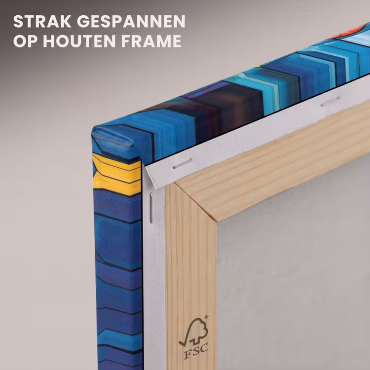 Canvas schilderij - Kerstman - Glas - Kleurrijk — 7