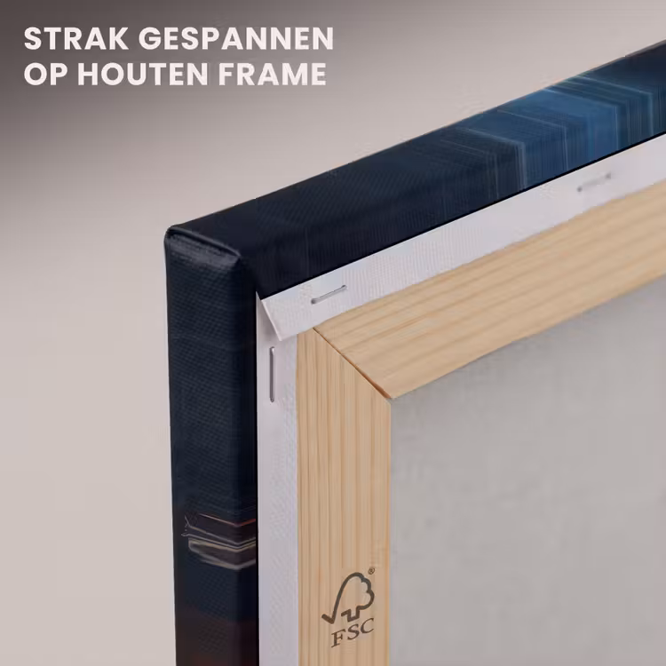 Canvas schilderij - Kerstman - Haard - Donker — 7
