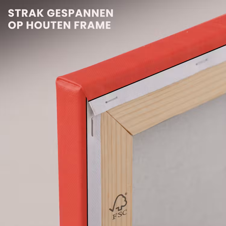 Canvas schilderij - Minimalistisch - Kerstbomen - Rood - Sneeuw — 7