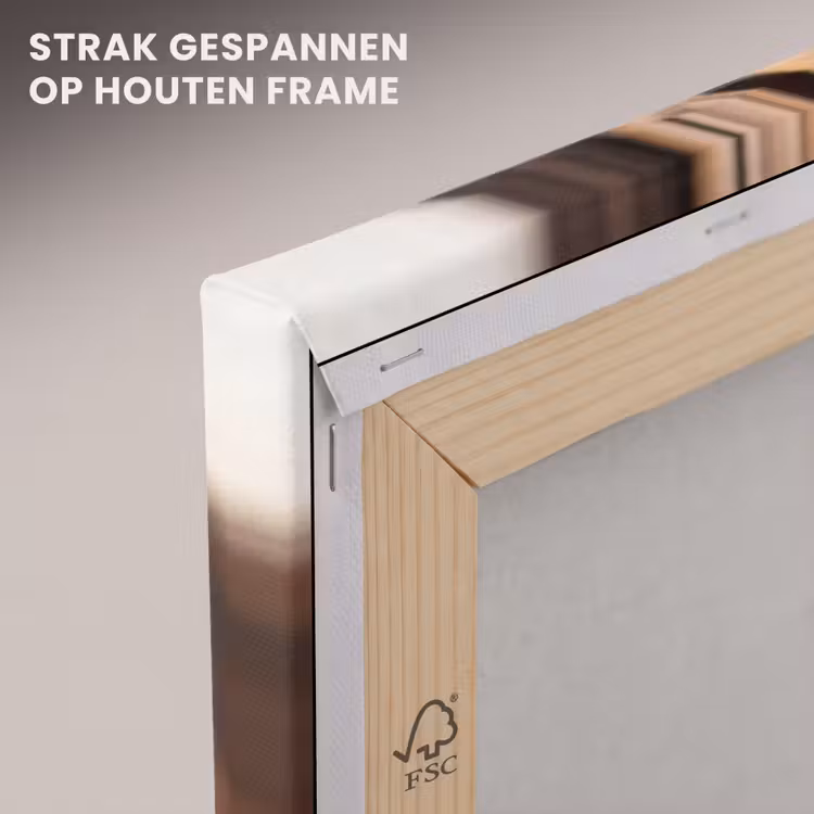 Canvas schilderij - Paard - Oog - Bruin — 7