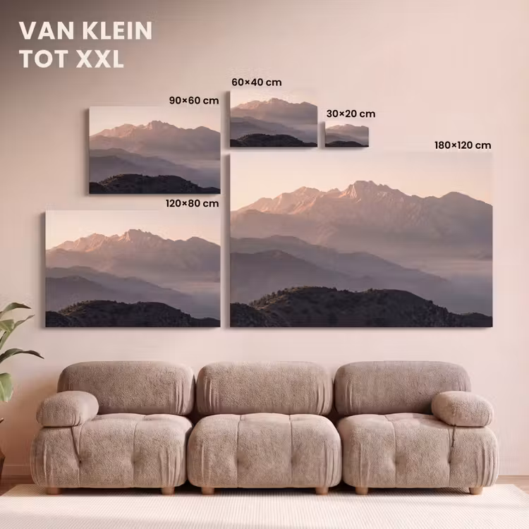 Canvas schilderij - Panorama - Landschap - Bergen — 8