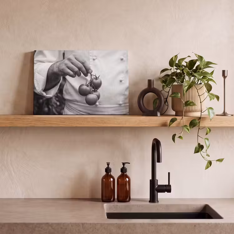 Canvas schilderij - Tomaten - Chef - Zwart - Wit — 4