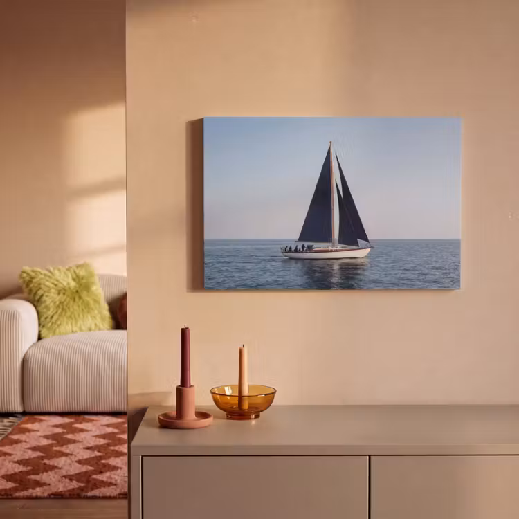 Canvas schilderij - Zeilboot - Zee - Blauw — 2