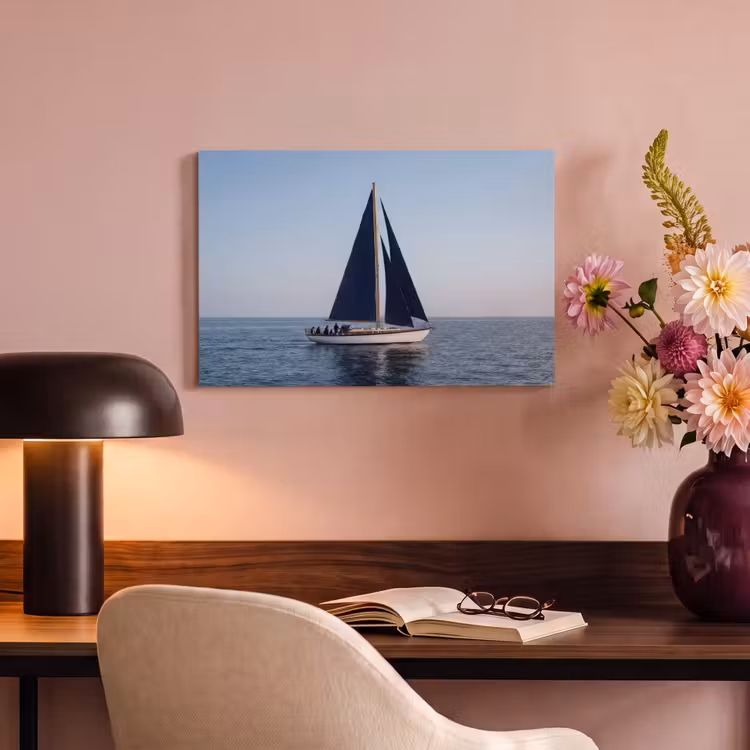 Canvas schilderij - Zeilboot - Zee - Blauw — 6