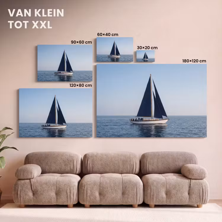 Canvas schilderij - Zeilboot - Zee - Blauw — 8