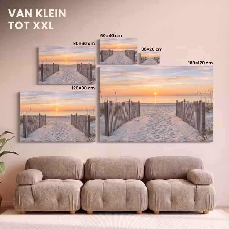 Canvas schilderij - Zonsondergang - Strand - Zand — 8