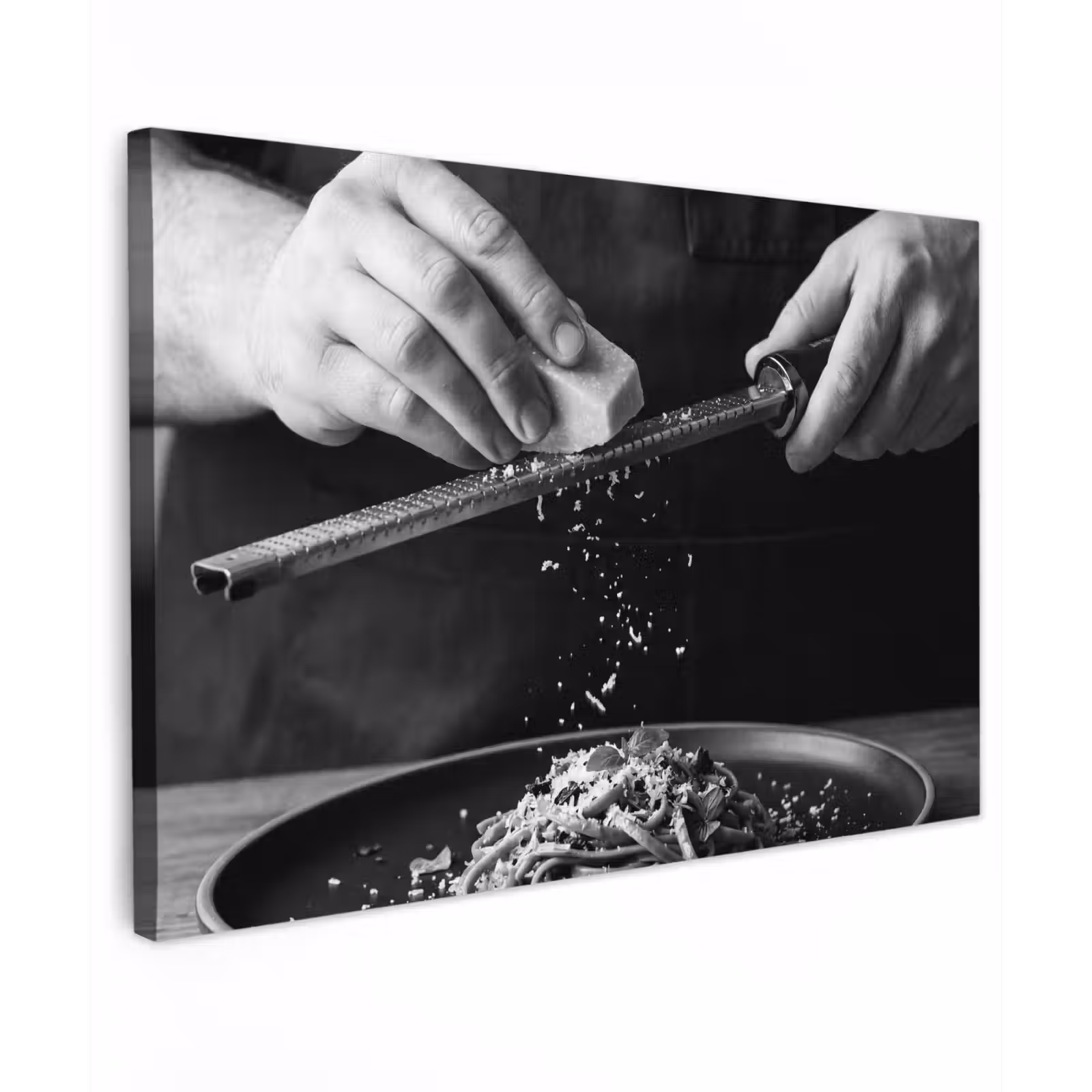Canvas schilderij - Kaas - Pasta - Rasp — 1