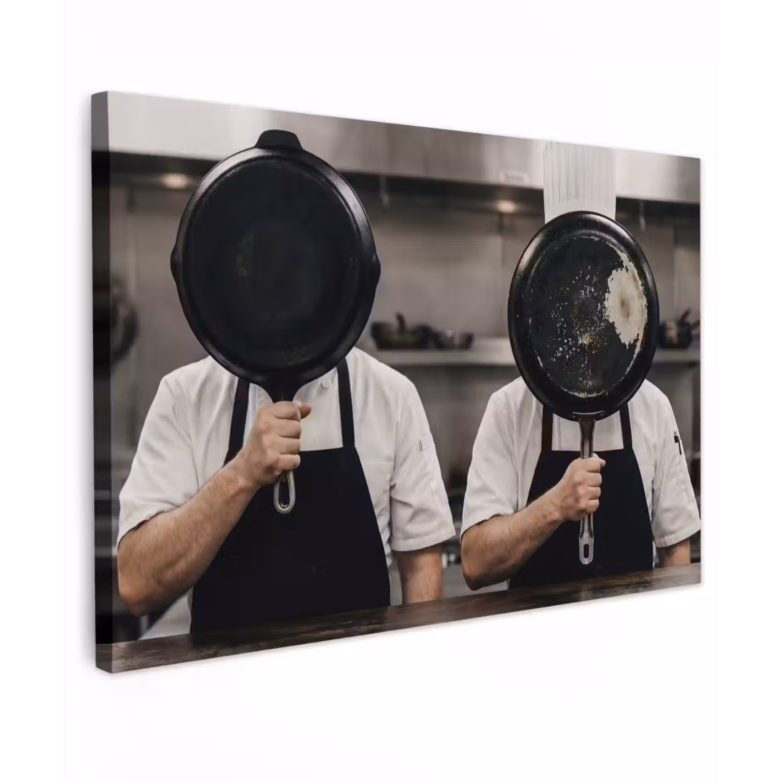 Canvas schilderij - Koks - Koekenpannen - Keuken — 1