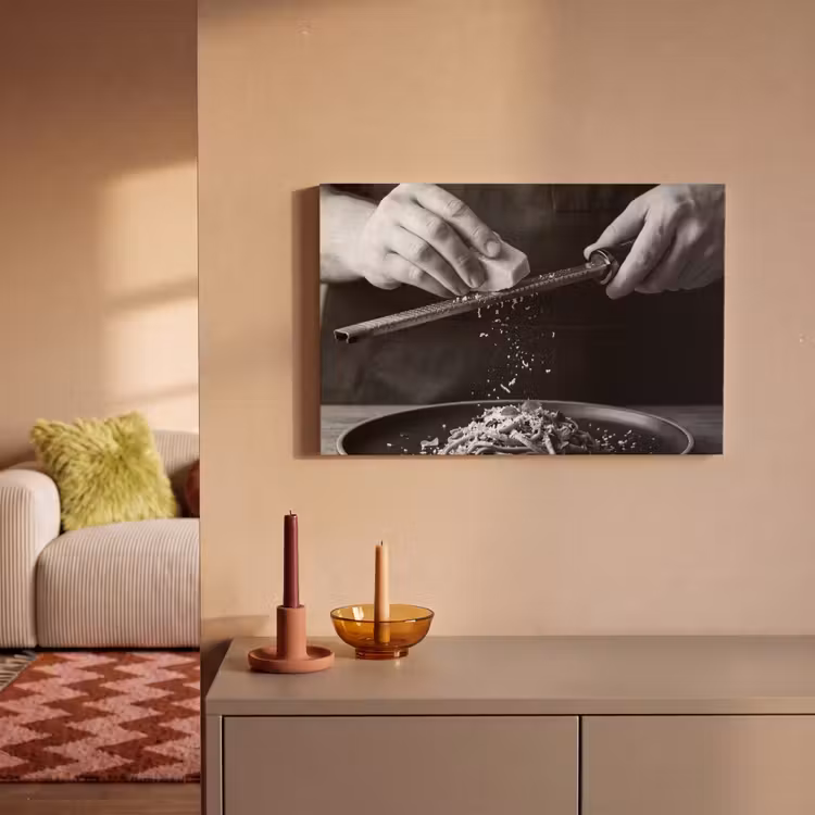 Canvas schilderij - Kaas - Pasta - Rasp — 2