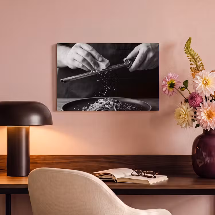 Canvas schilderij - Kaas - Pasta - Rasp — 6