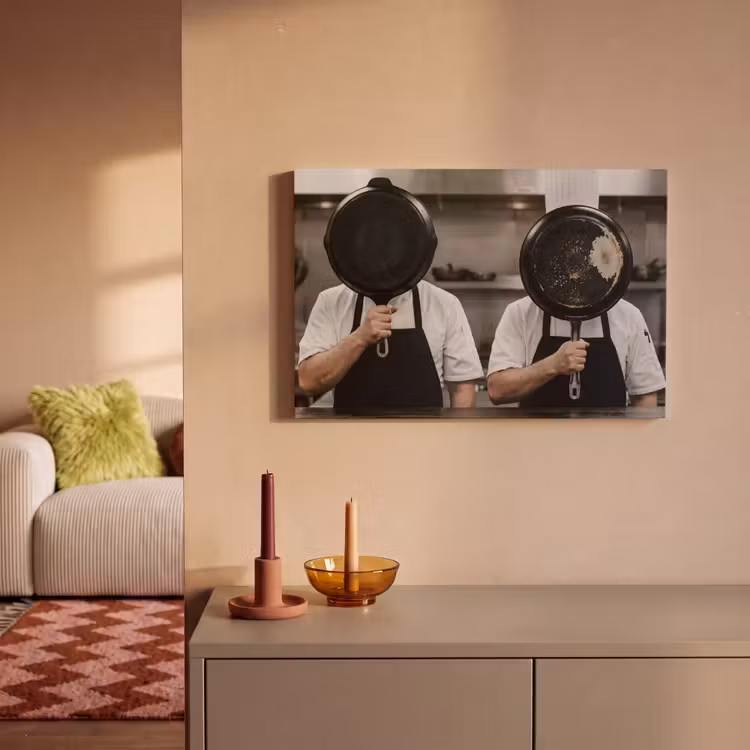 Canvas schilderij - Koks - Koekenpannen - Keuken — 2
