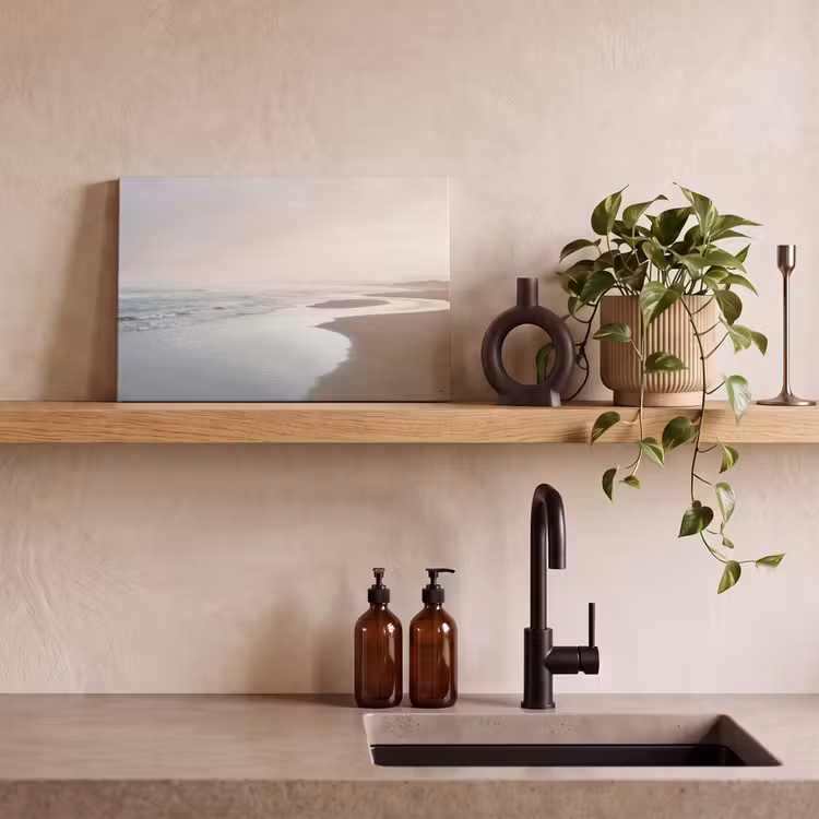 Canvas schilderij - Kustlijn - Strand - Oceaan — 4