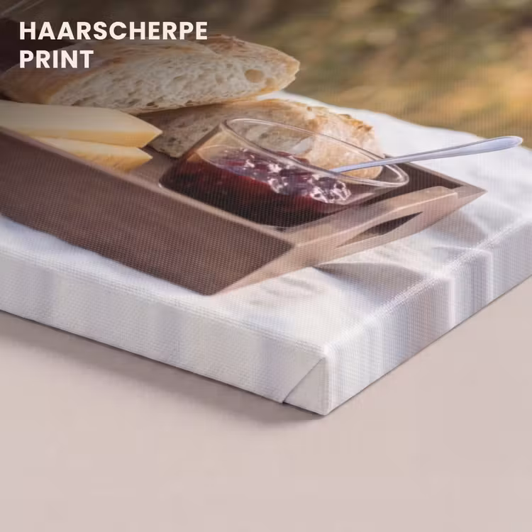 Canvas schilderij - Picknick - Wijn - Kaasplankje — 5