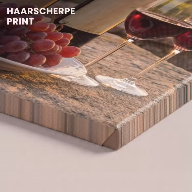 Canvas schilderij - Wijn - Glazen - Druiven - Wijngaard — 5