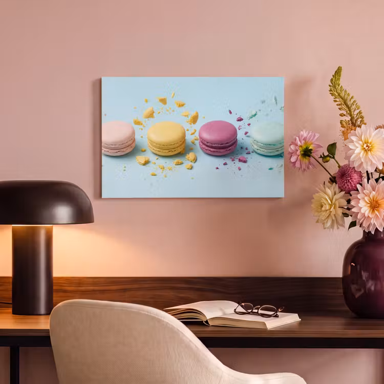 Canvas schilderij - Macarons - Kleurrijk - Pastel — 6