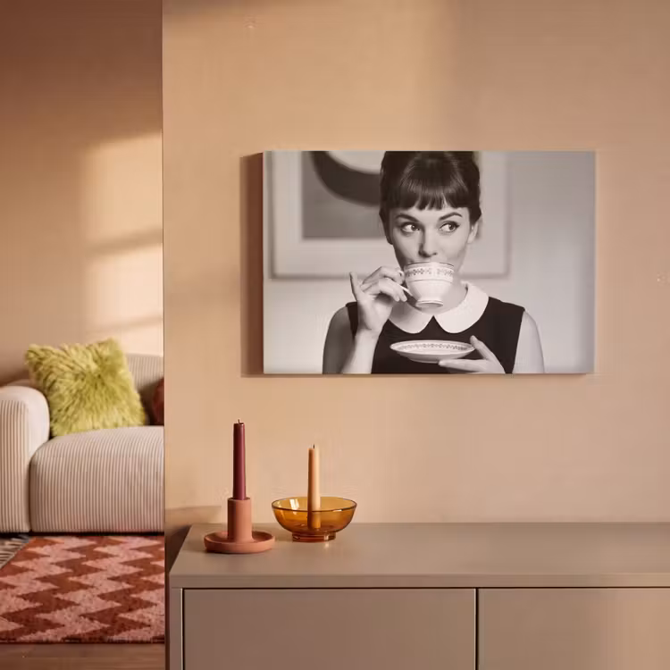 Canvas schilderij - Portret - Thee - Vrouw — 2