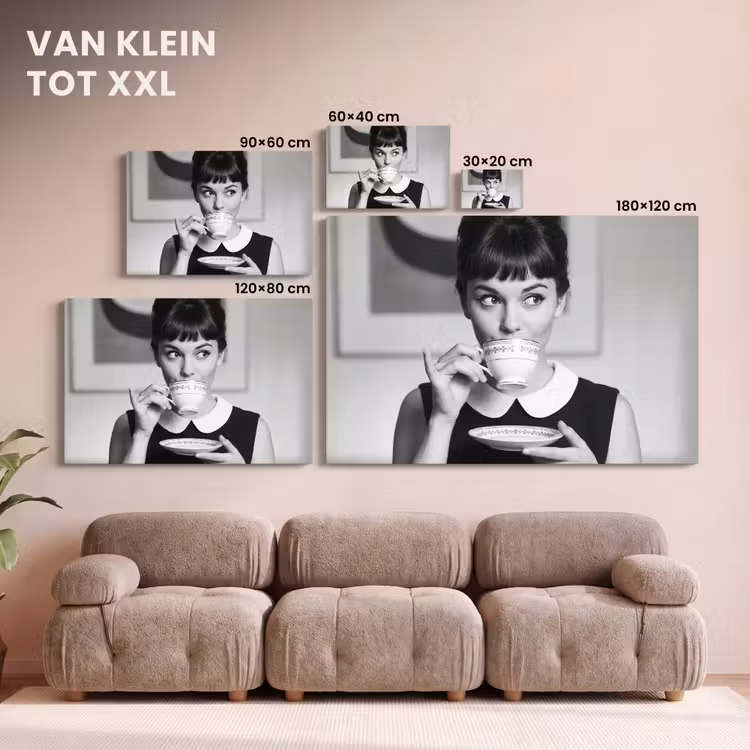 Canvas schilderij - Portret - Thee - Vrouw — 8