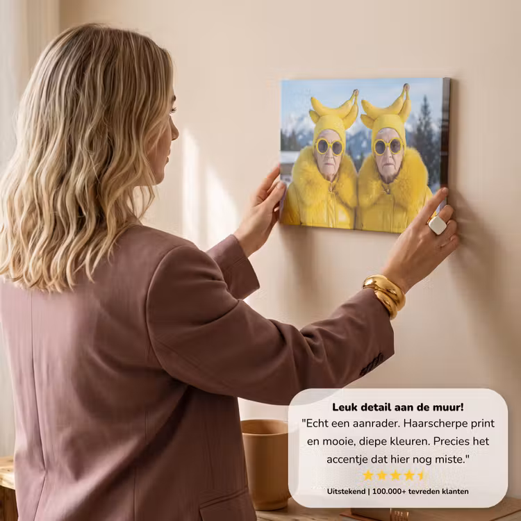 Canvas schilderij - Vrouwen - Bananen - Geel — 3