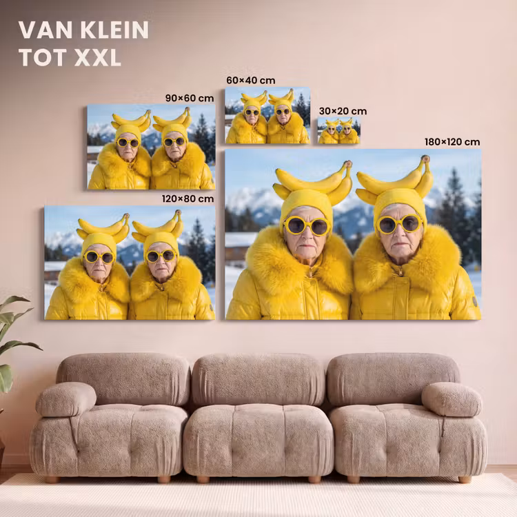 Canvas schilderij - Vrouwen - Bananen - Geel — 8