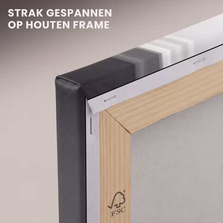 Canvas schilderij - Vrouw - Spaghetti - Zwart - Wit — 7