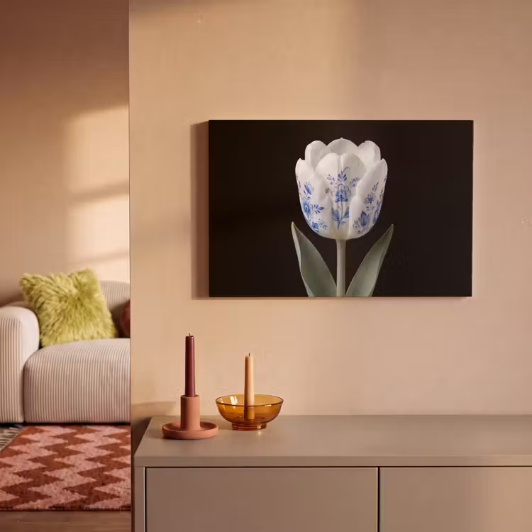 Canvas schilderij - Tulp - Patroon - Blauw — 2