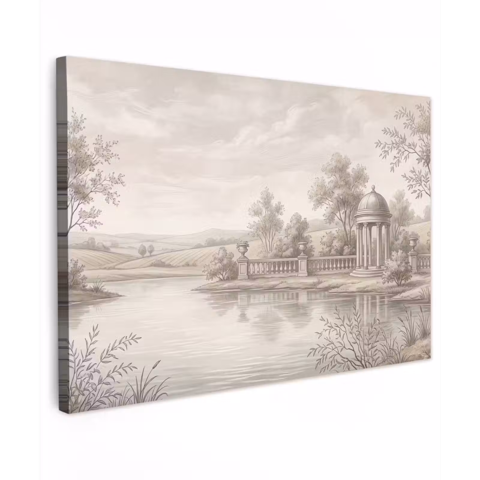 Canvas schilderij - Terras - Water - Natuur - Landschap — 1