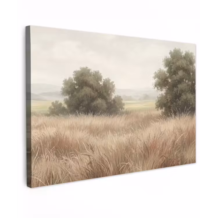 Canvas schilderij - Landschap - Minimalistisch - Beige — 1