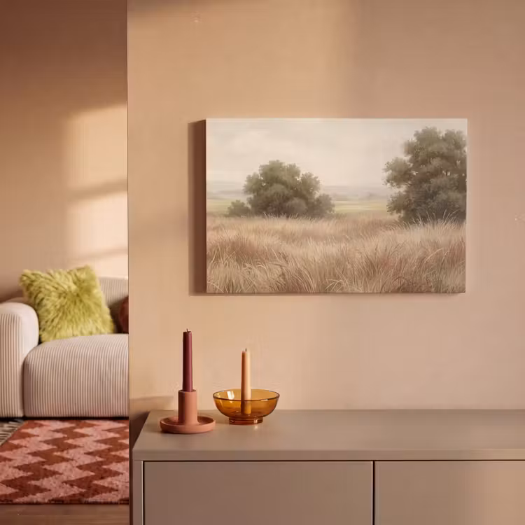 Canvas schilderij - Landschap - Minimalistisch - Beige — 2