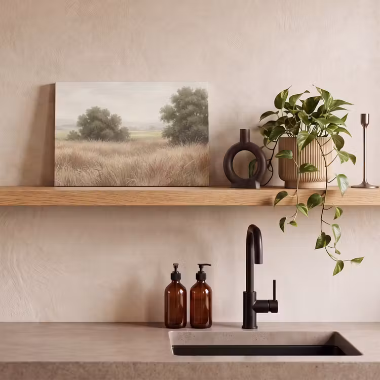 Canvas schilderij - Landschap - Minimalistisch - Beige — 4