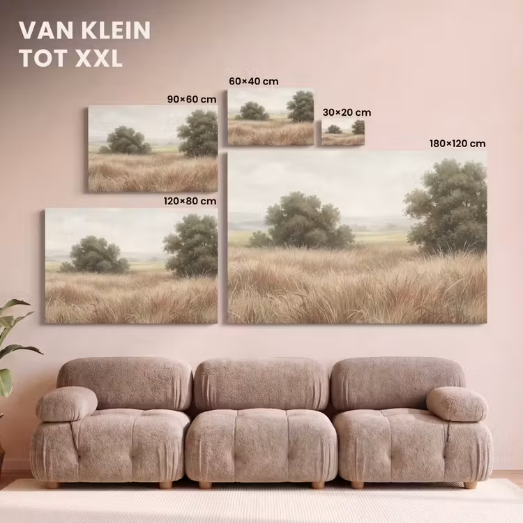 Canvas schilderij - Landschap - Minimalistisch - Beige — 8