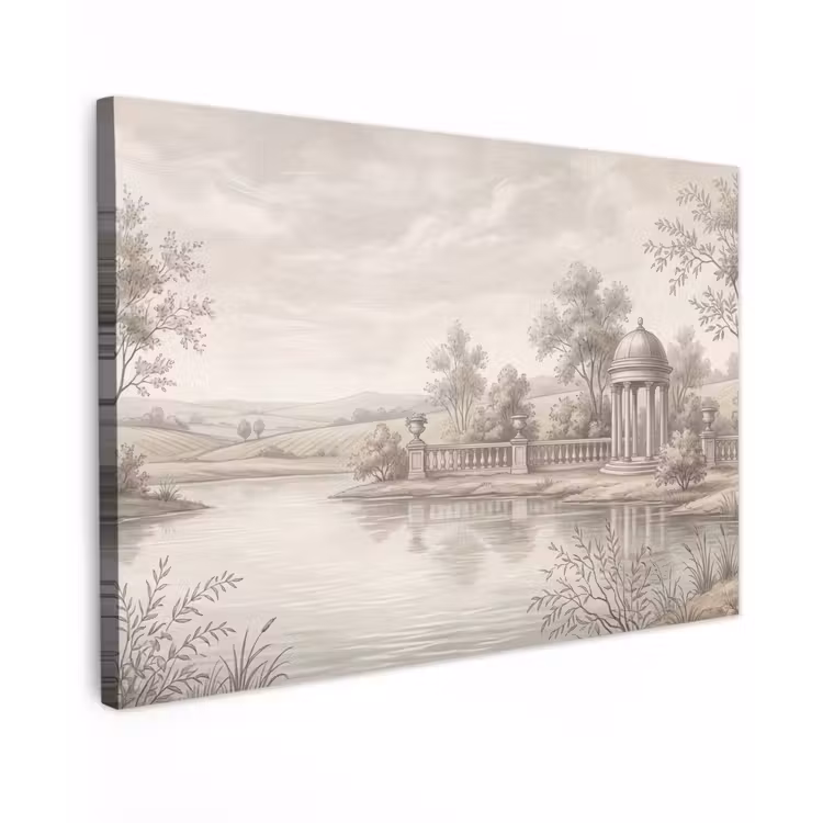 Canvas schilderij - Terras - Water - Natuur - Landschap — 1