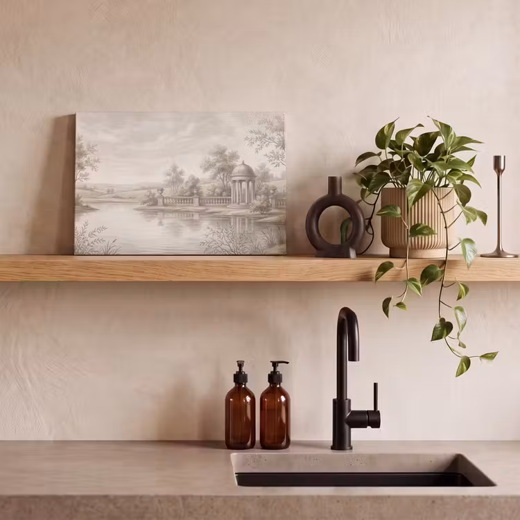 Canvas schilderij - Terras - Water - Natuur - Landschap — 4