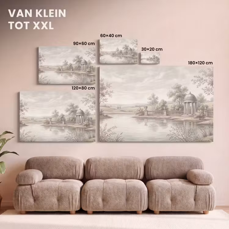 Canvas schilderij - Terras - Water - Natuur - Landschap — 8