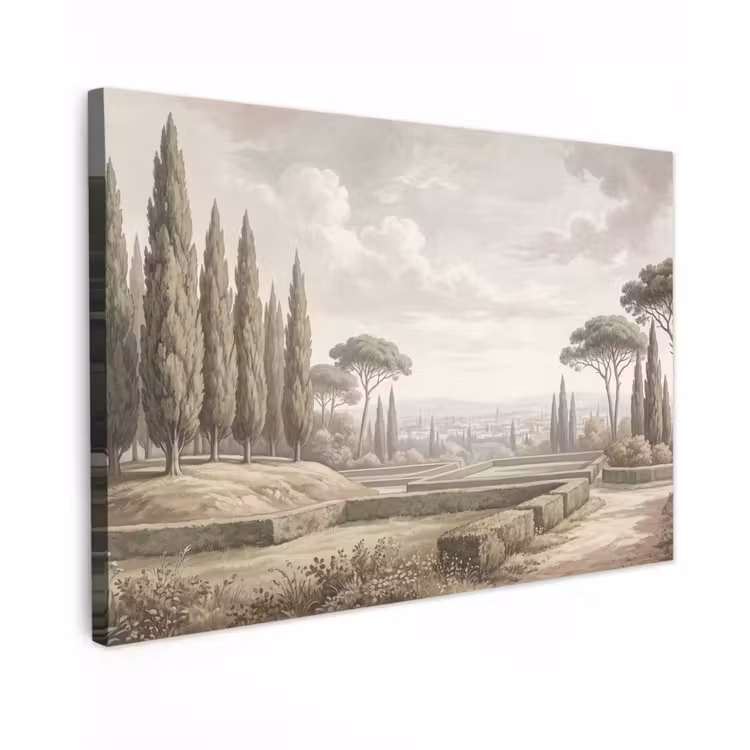 Canvas schilderij - Vallei - Tuin - Natuur - Groen — 1