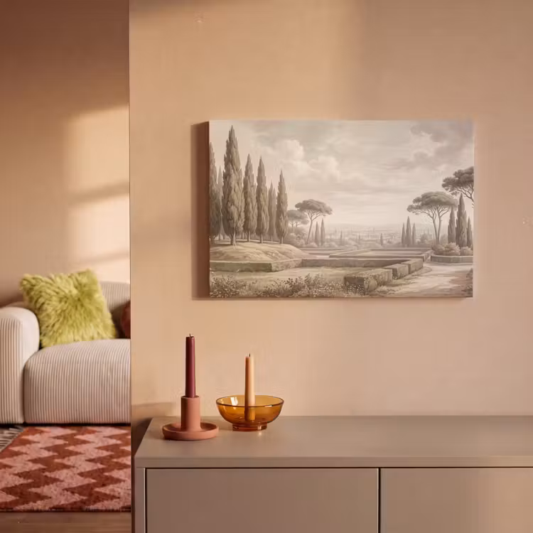 Canvas schilderij - Vallei - Tuin - Natuur - Groen — 2