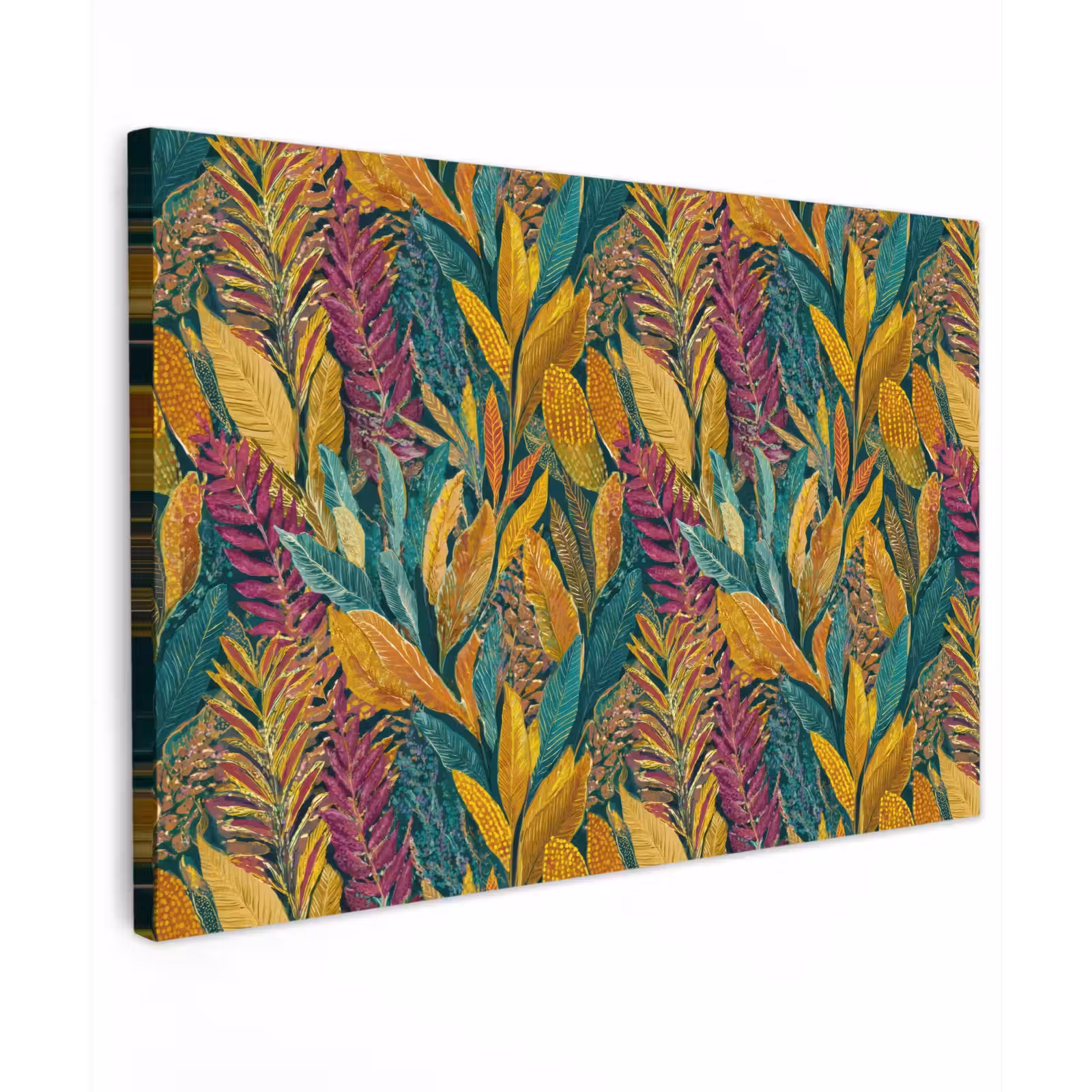 Canvas schilderij - Tropische - Botanisch - Patroon - Kleurrijk - Exotisch — 1