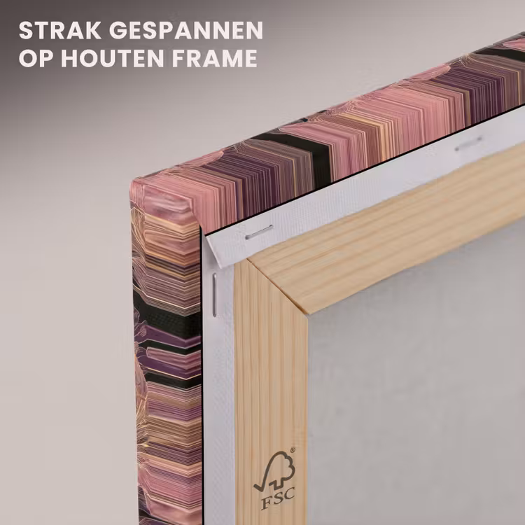 Canvas schilderij - Lelies - Patroon - Paars - Goud — 7