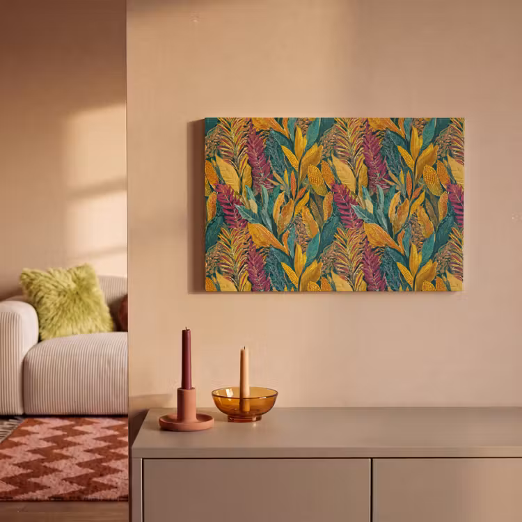 Canvas schilderij - Tropische - Botanisch - Patroon - Kleurrijk - Exotisch — 2