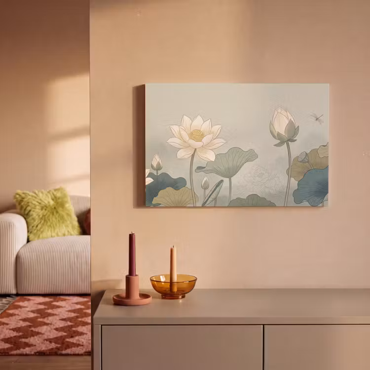 Canvas schilderij - Lotus - Bloemen - Groen — 2