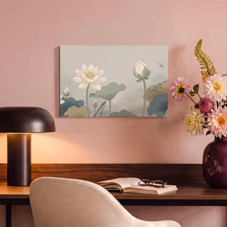 Canvas schilderij - Lotus - Bloemen - Groen — 6