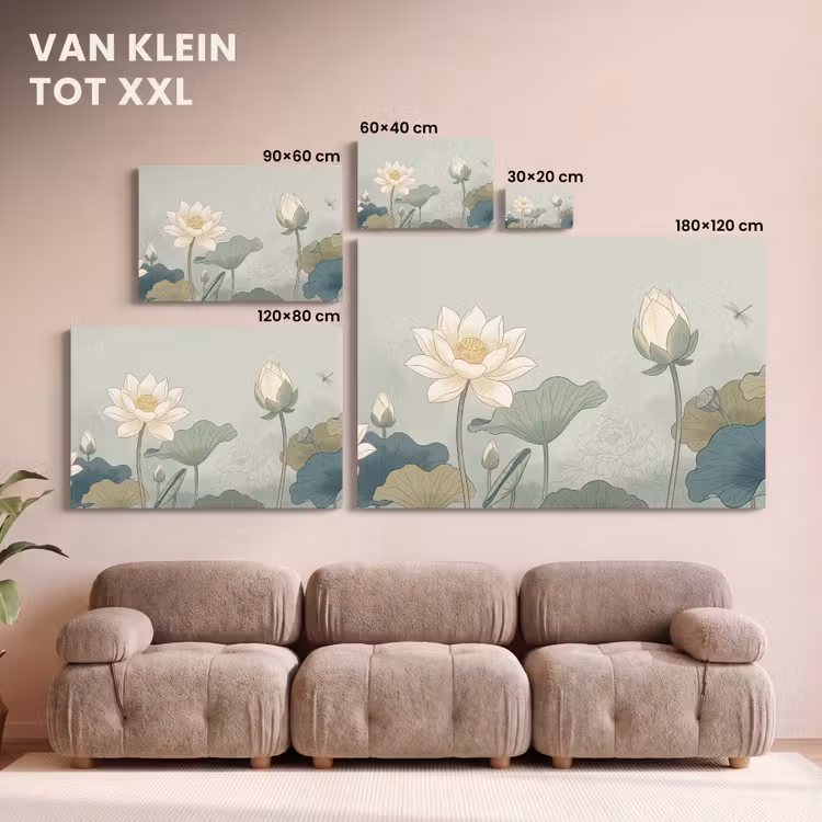 Canvas schilderij - Lotus - Bloemen - Groen — 8
