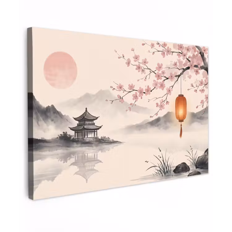 Canvas schilderij - Zon - Japans - Traditioneel — 1