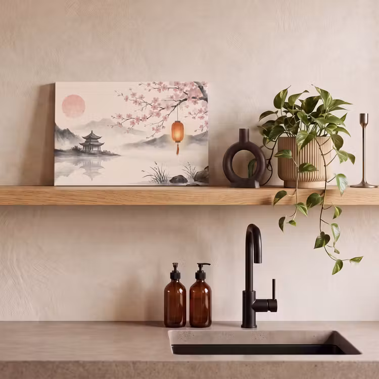 Canvas schilderij - Zon - Japans - Traditioneel — 4