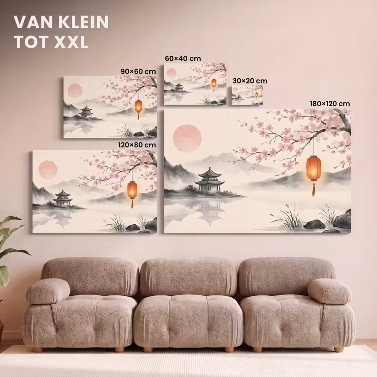 Canvas schilderij - Zon - Japans - Traditioneel — 8