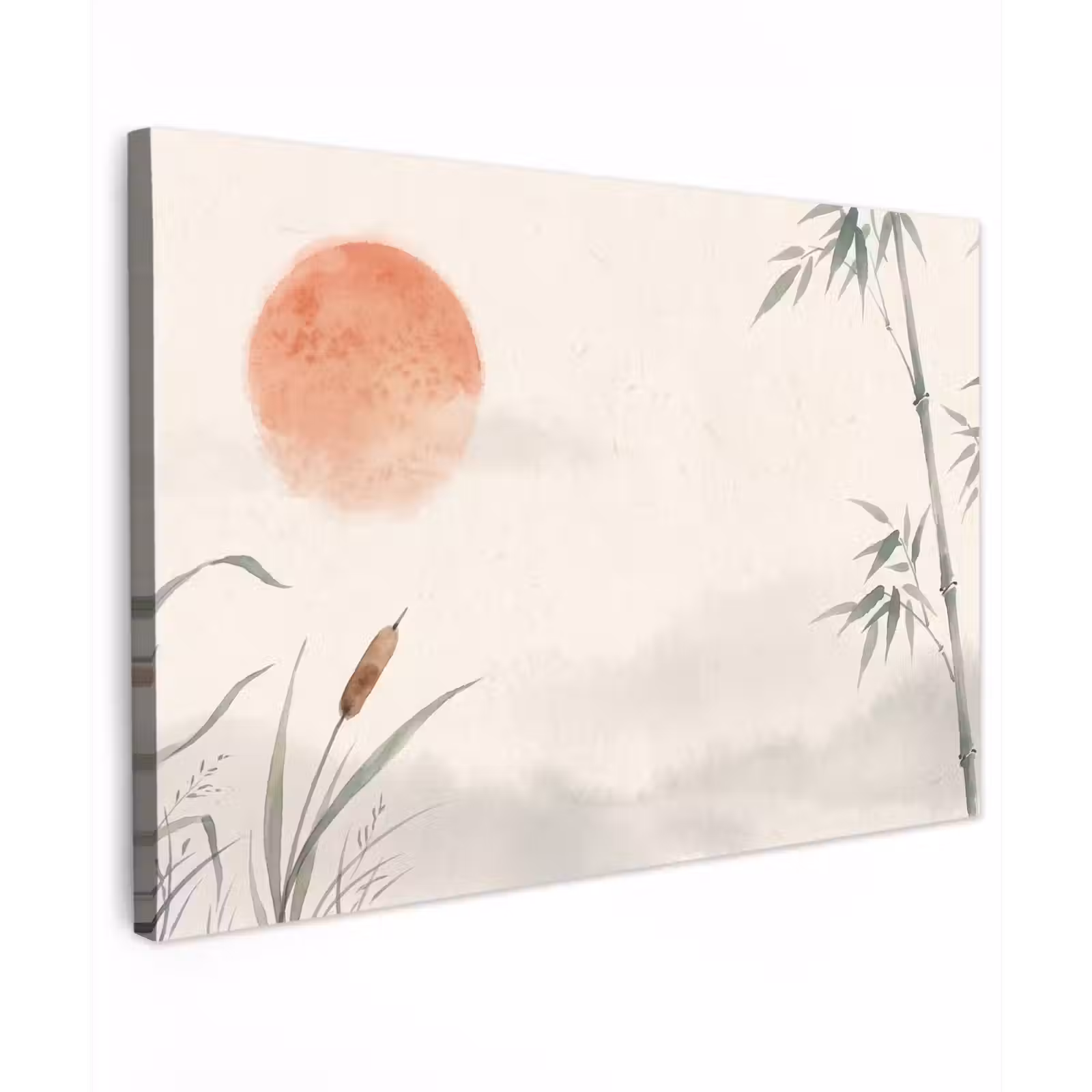 Canvas schilderij - Minimalistisch - Bamboe - Groen — 1