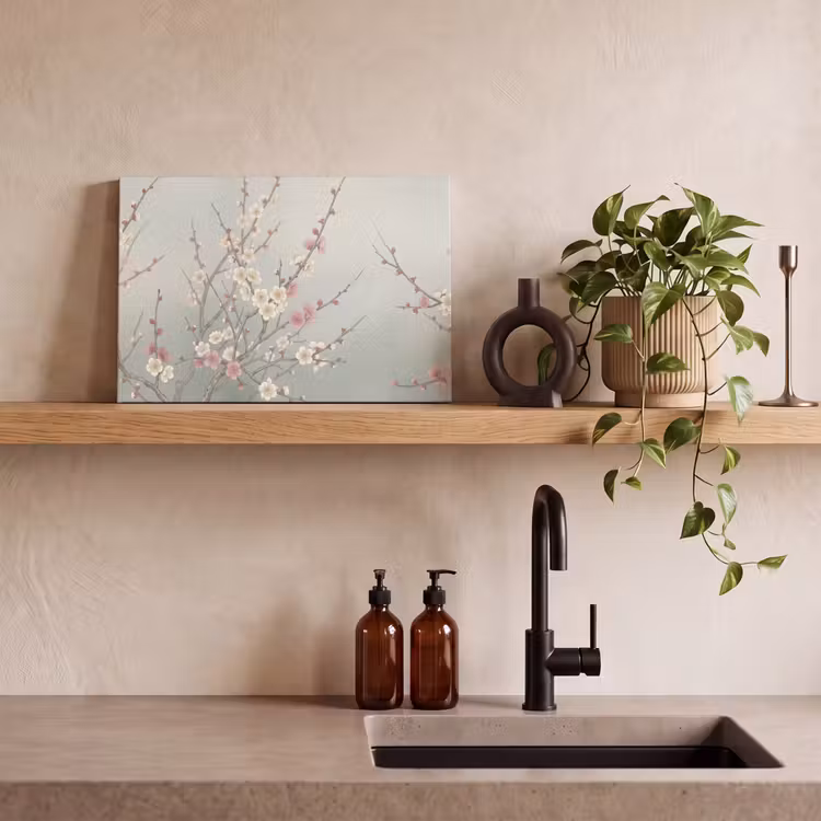 Canvas schilderij - Kersen - Bloesem - Groen — 4