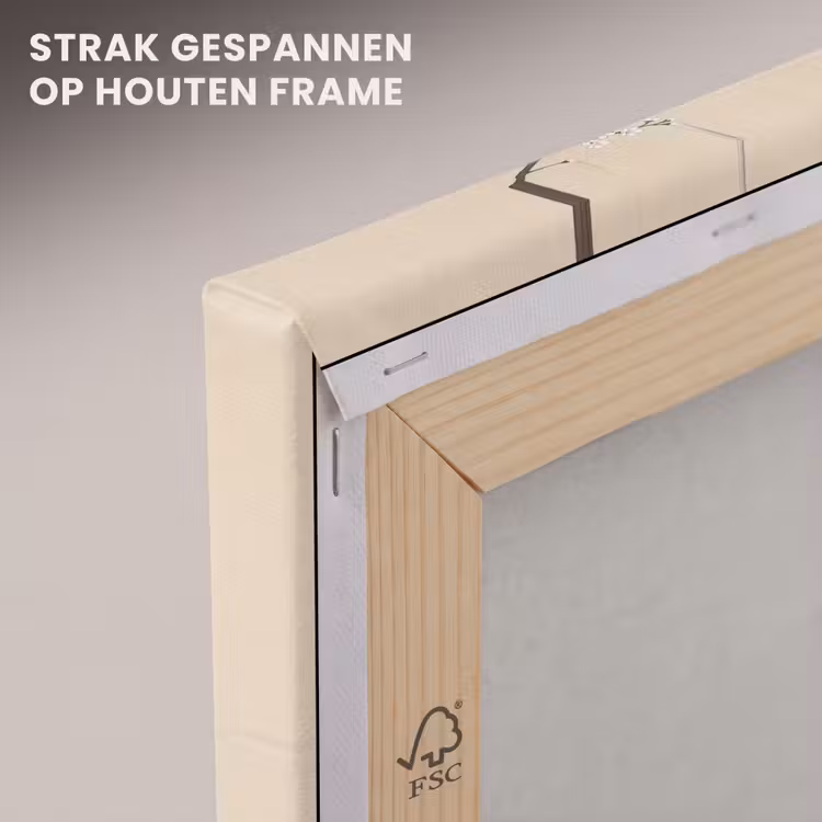 Canvas schilderij - Kraanvogels - Bloesem - Beige — 7