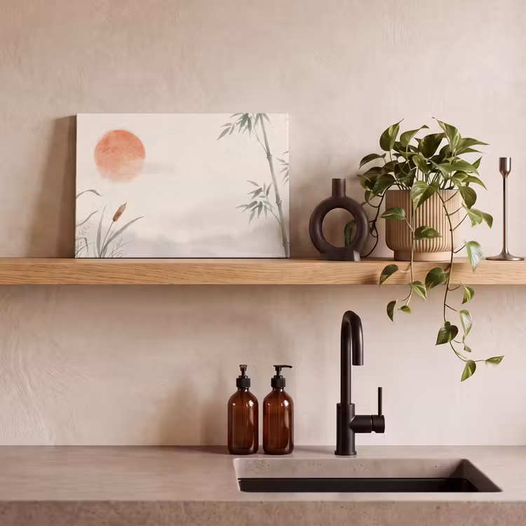 Canvas schilderij - Minimalistisch - Bamboe - Groen — 4